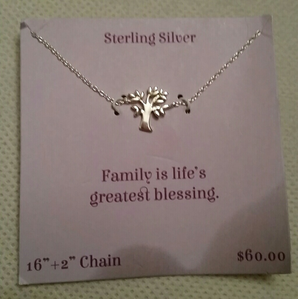 Sterling silver tree necklace
